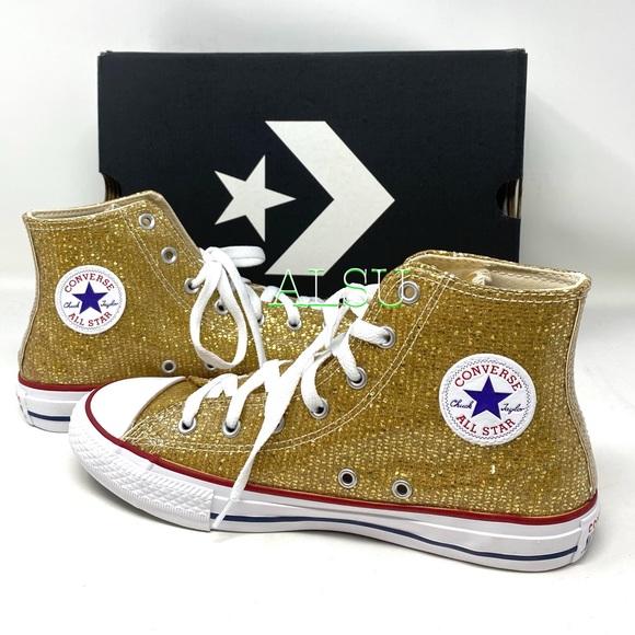 Converse Other - Converse Ctas High Top Gold Kids Sneakers